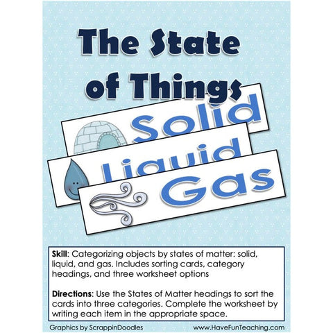 State of Things States of Matter Game