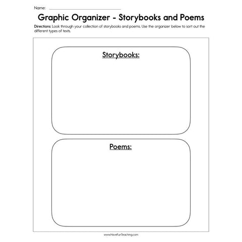 Storybooks and Poems Graphic Organizer