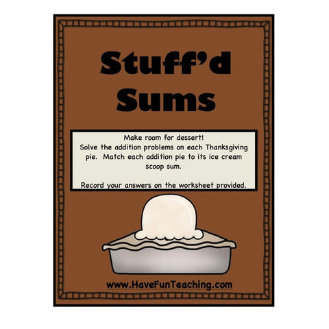 Stuffd Sums Thanksgiving Game