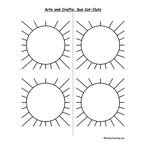 Sun Cutouts Worksheet