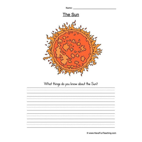 Sun Worksheet