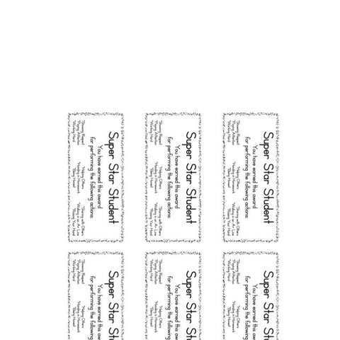 Super Smart Student Award Worksheet