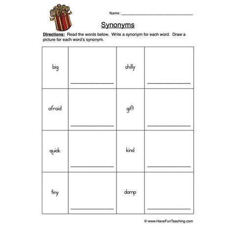 Synonyms 2 Worksheet 2
