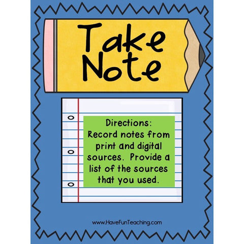 Take Note Writing Game