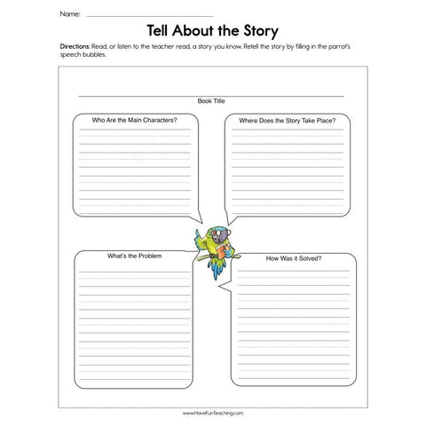 Tell About the Story Worksheet