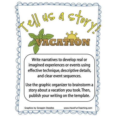 Tell Us a Story Vacation Writing Game
