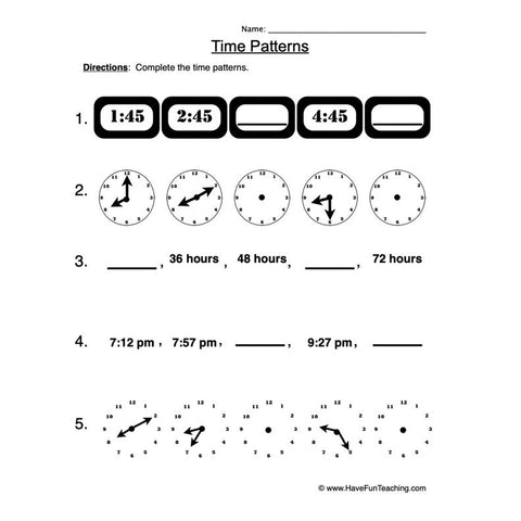 Telling Time Worksheet 2