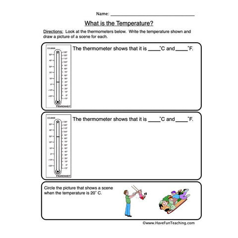 Temperature Worksheet 2