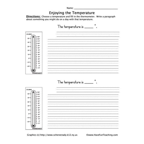 Temperature Worksheet 5