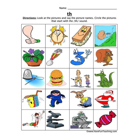 Th Worksheet