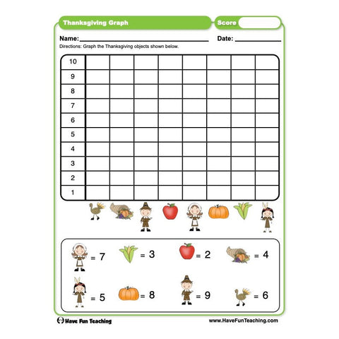 Thanksgiving Graph Worksheet