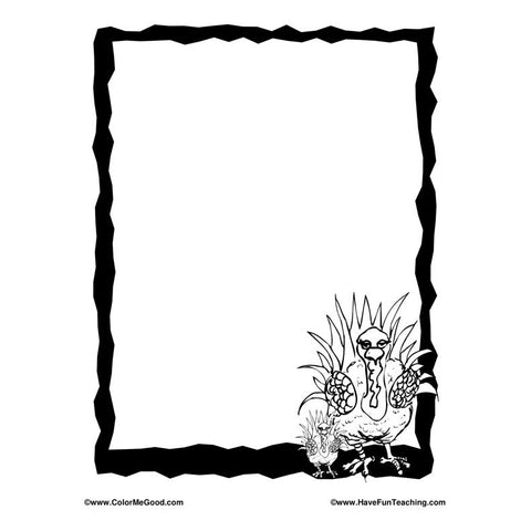 Thanksgiving Theme Border Paper 02 Worksheet