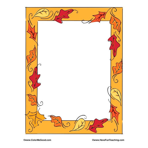 Thanksgiving Theme Border Paper 04 Worksheet