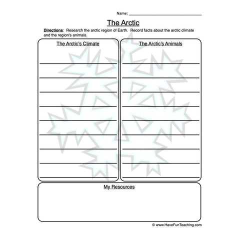 The Arctic Worksheet