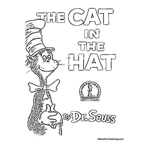 The Cat in the Hat Coloring Page Worksheet