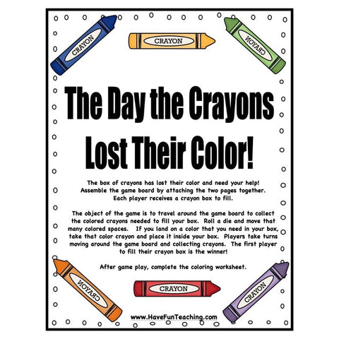 The Day the Crayons Game
