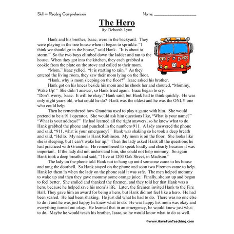 The Hero Worksheet