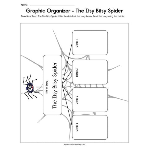 The Itsy Bitsy Spider Graphic Organizer