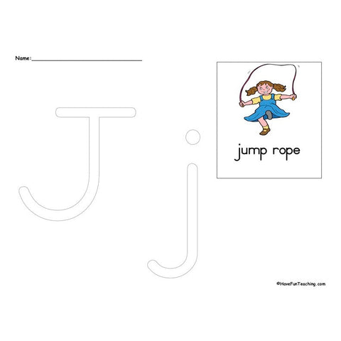 The Letter J Worksheet