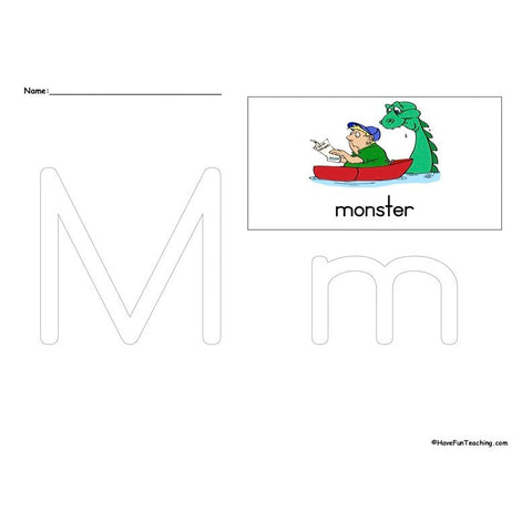 The Letter M Worksheet