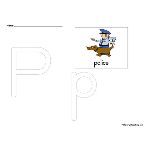 The Letter P Worksheet