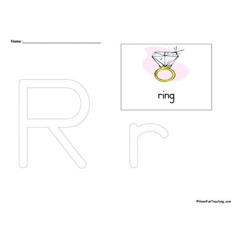 The Letter R Worksheet