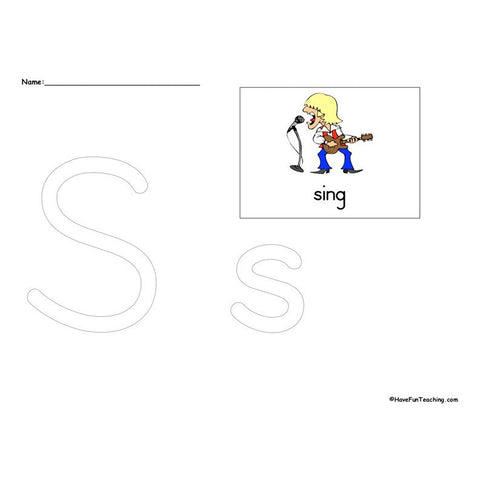 The Letter S Worksheet