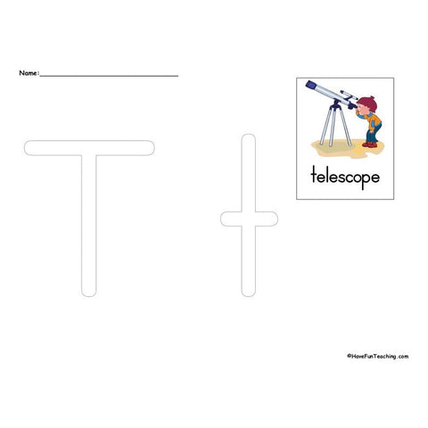 The Letter T Worksheet