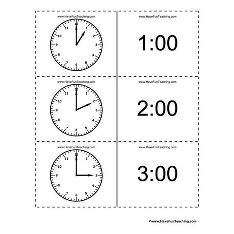 Time Flash Cards