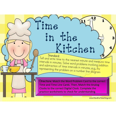 Time in the Kitchen Time Intervals Game