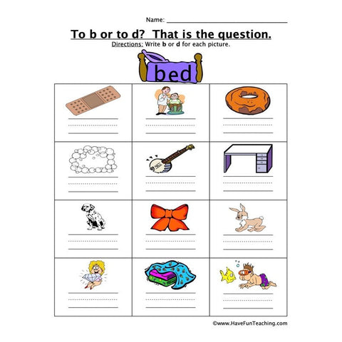 To B or to D Worksheet 2