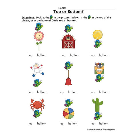 Top or Bottom Worksheet