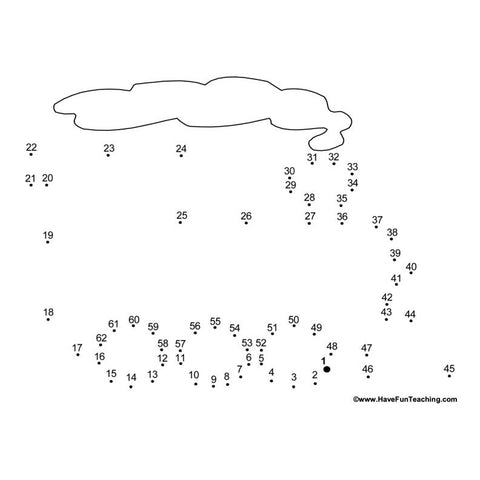 Train Dot to Dot Worksheet