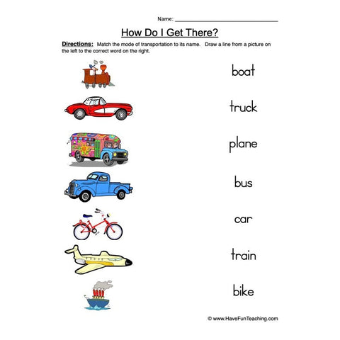 Transportation Worksheet