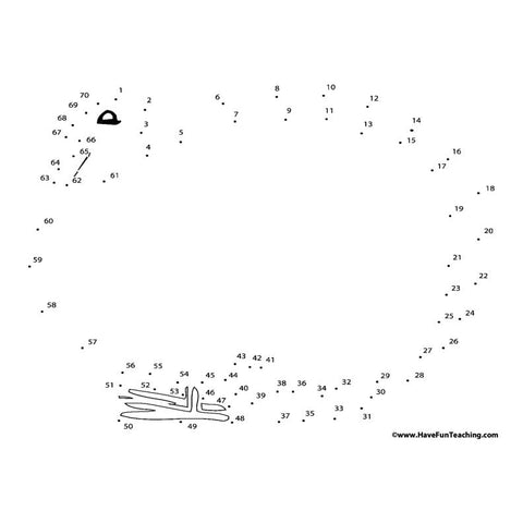 Turkey Dot to Dot Worksheet
