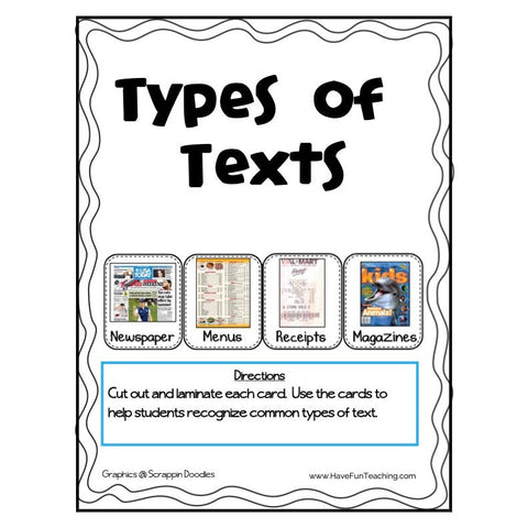 Types of Texts Game
