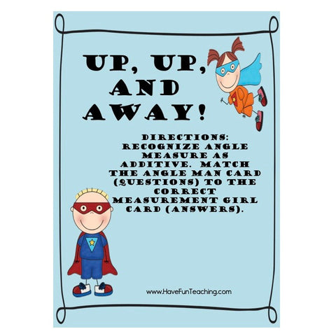 Up Up and Away Measuring Angles Game