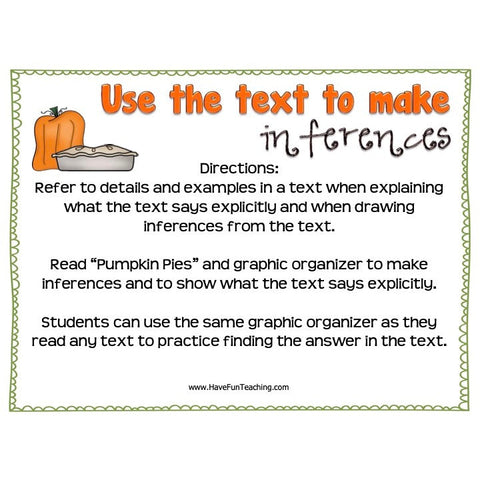 Use the Text to Make Inferences Game