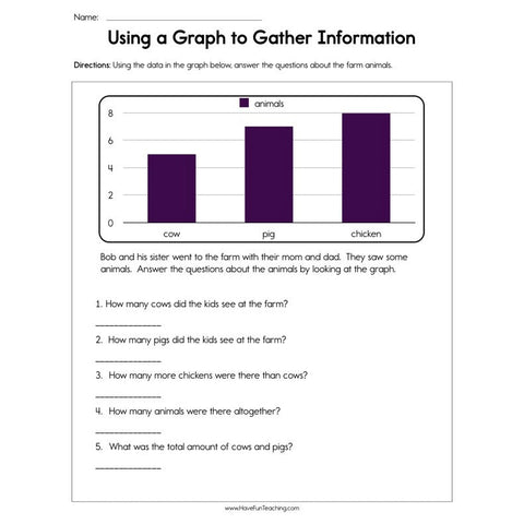 Using a Graph to Gather Information Worksheet