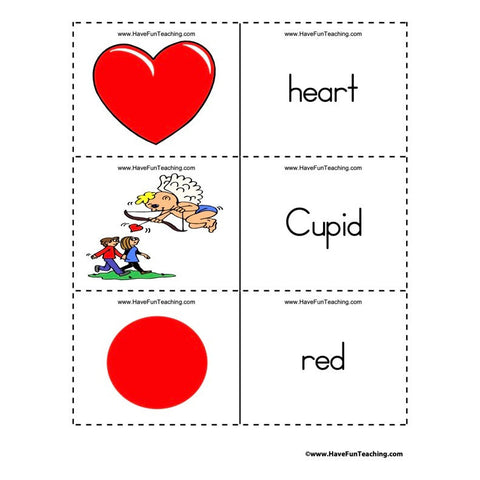 Valentines Day Flash Cards