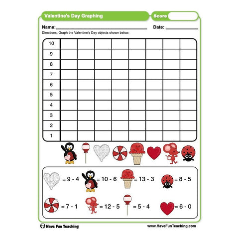 Valentines Day Graphing Worksheet