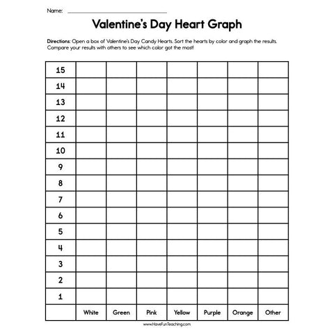 Valentines Day Heart Graph Worksheet