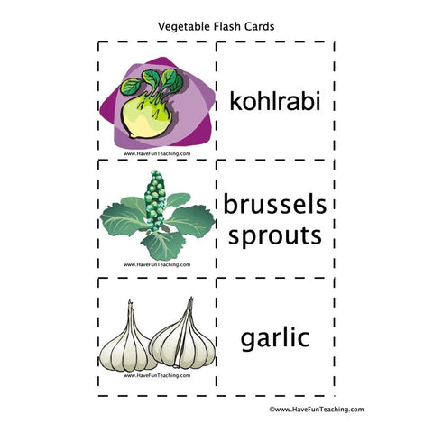 Vegetable Flash Cards