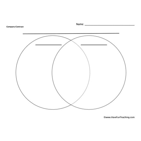Venn Diagram Graphic Organizer