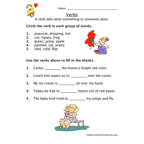 Verb 6 Worksheet