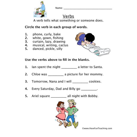Verb 8 Worksheet