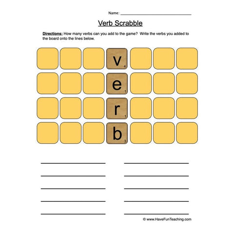Verbs Worksheet 6