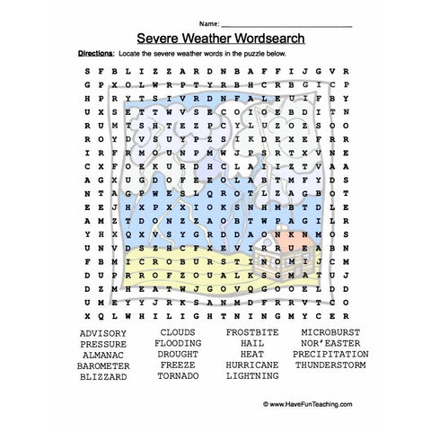 Weather Worksheet 2