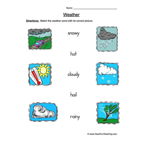 Weather Worksheet 3