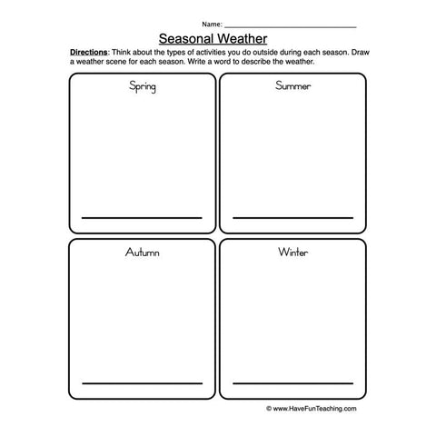 Weather Worksheet 7